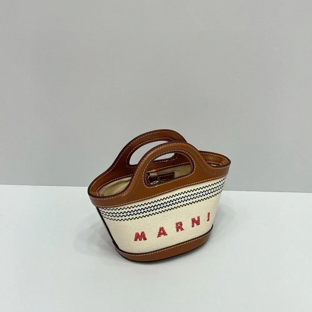 Marni Canvas and Leather Mini Bag - Picture 2 of 9